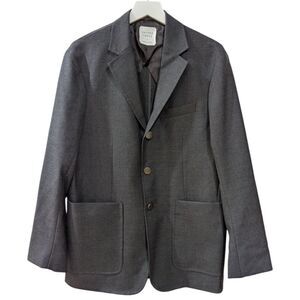 United Tokyo Men's Size 2 Slim Fit Wool Blend Three Button Blazer Charcoal Grey